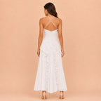 Vestido Feminino Longo Assimétrico Babados - Aurélie