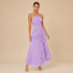 Vestido Feminino Longo Assimétrico Babados - Aurélie