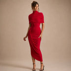 Vestido Feminino Longo Assimétrico Ombro Único – Lyra