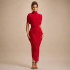 Vestido Feminino Longo Assimétrico Ombro Único – Lyra
