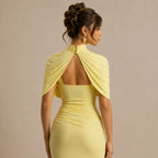 Vestido Feminino Longo Assimétrico Ombro Único – Lyra