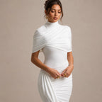 Vestido Feminino Longo Assimétrico Ombro Único – Lyra