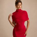 Vestido Feminino Longo Assimétrico Ombro Único – Lyra