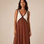 Vestido Feminino Midi Suede Decote V – Ágata