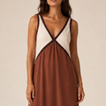 Vestido Feminino Midi Suede Decote V – Ágata