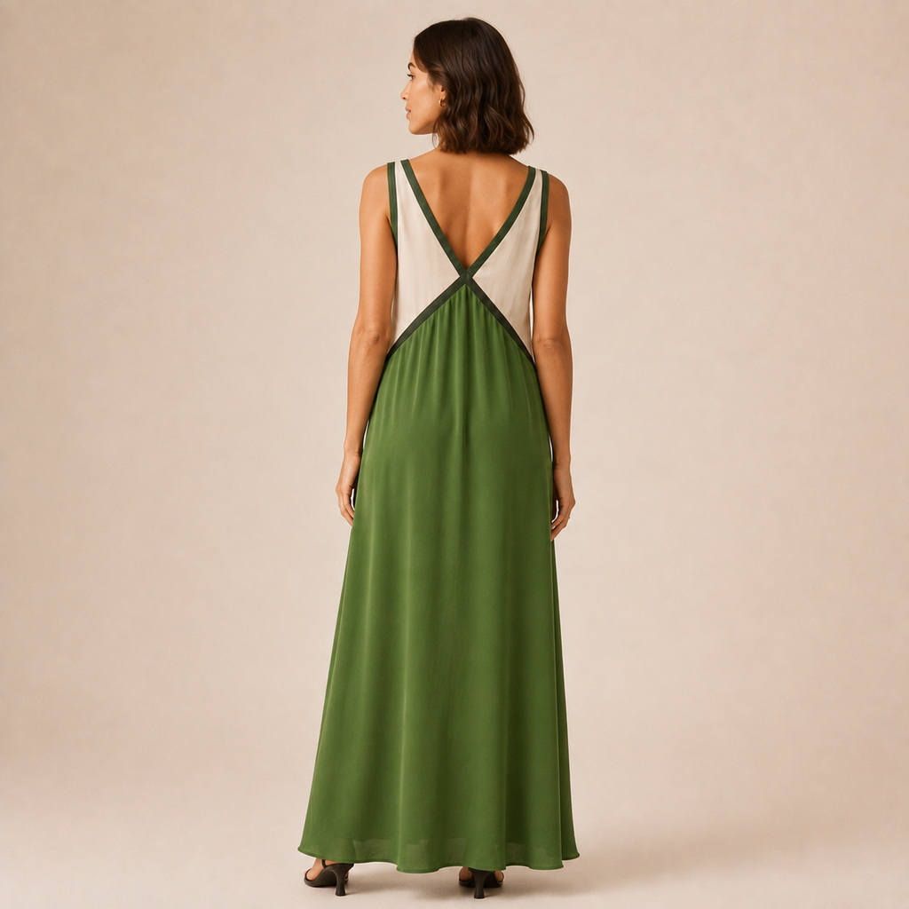 Vestido Feminino Midi Suede Decote V – Ágata