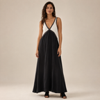 Vestido Feminino Midi Suede Decote V – Ágata
