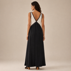 Vestido Feminino Midi Suede Decote V – Ágata