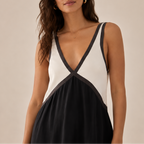 Vestido Feminino Midi Suede Decote V – Ágata