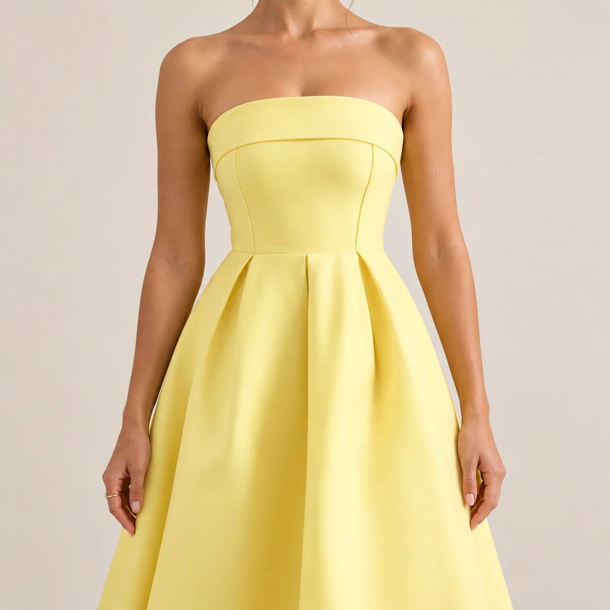 Vestido Midi Feminino Tomara que Caia Evasê - Céleste