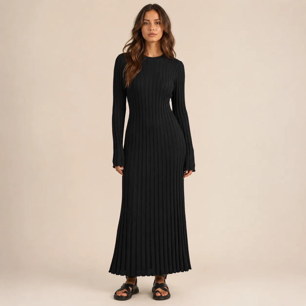 Vestido Feminino Longo Tricô Elegante – Olga