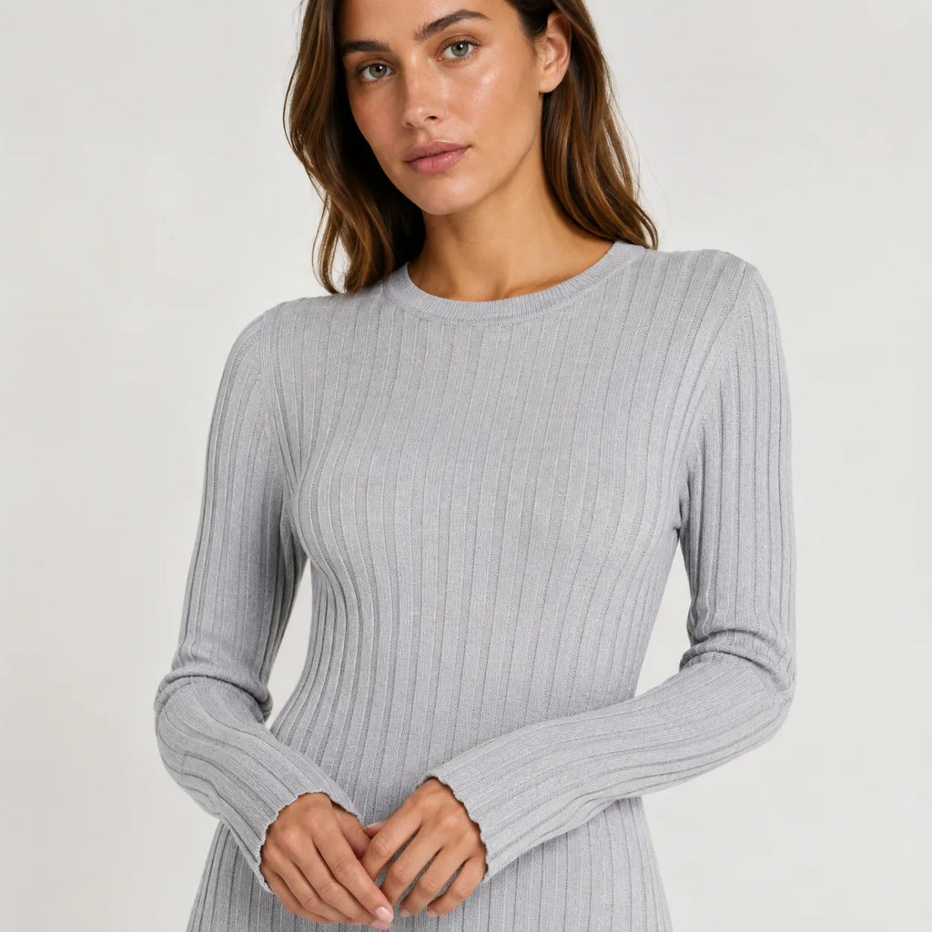 Vestido Feminino Longo Tricô Elegante – Olga