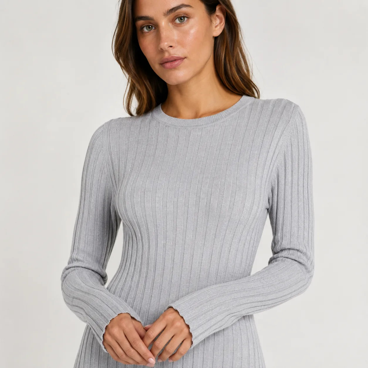 Vestido Feminino Longo Tricô Elegante – Olga