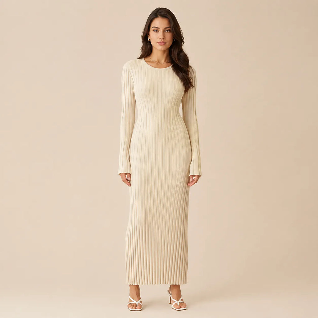 Vestido Feminino Longo Tricô Elegante – Olga