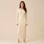 Vestido Feminino Longo Tricô Elegante – Olga