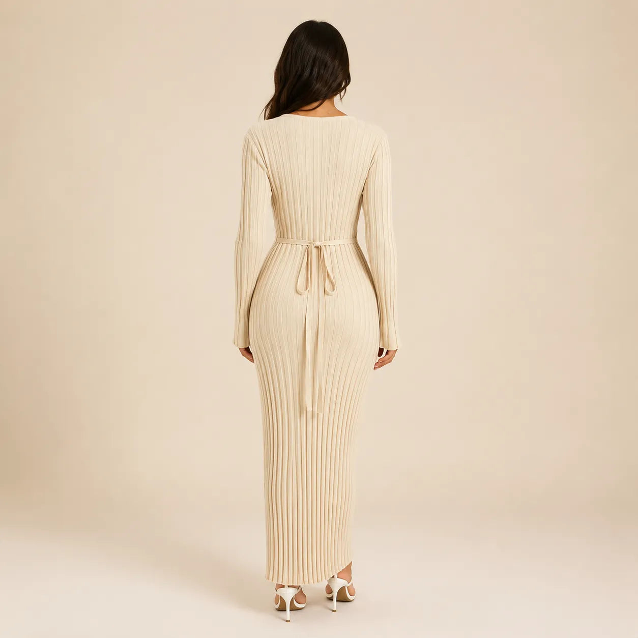 Vestido Feminino Longo Tricô Elegante – Olga