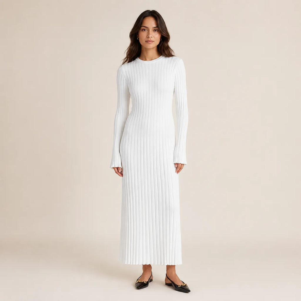 Vestido Feminino Longo Tricô Elegante – Olga