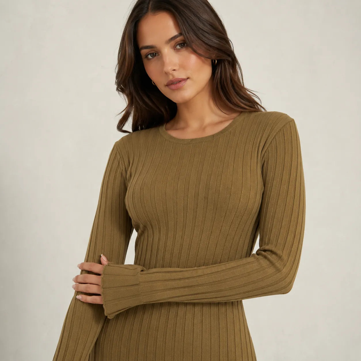Vestido Feminino Longo Tricô Elegante – Olga