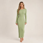 Vestido Feminino Longo Tricô Elegante – Olga