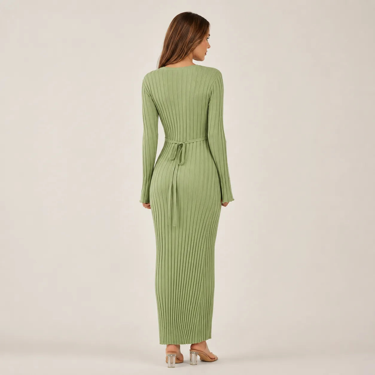 Vestido Feminino Longo Tricô Elegante – Olga