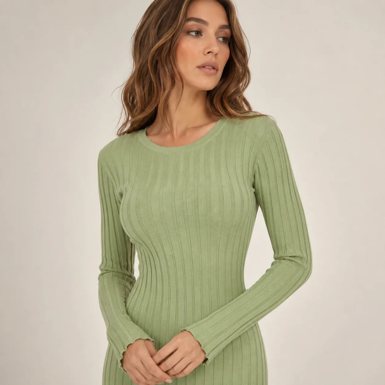 Vestido Feminino Longo Tricô Elegante – Olga