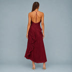 Vestido Feminino Longo Assimétrico Babados – Aurélie