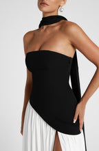 Vestido Feminino Longo Sem Alças Crepe – Mya