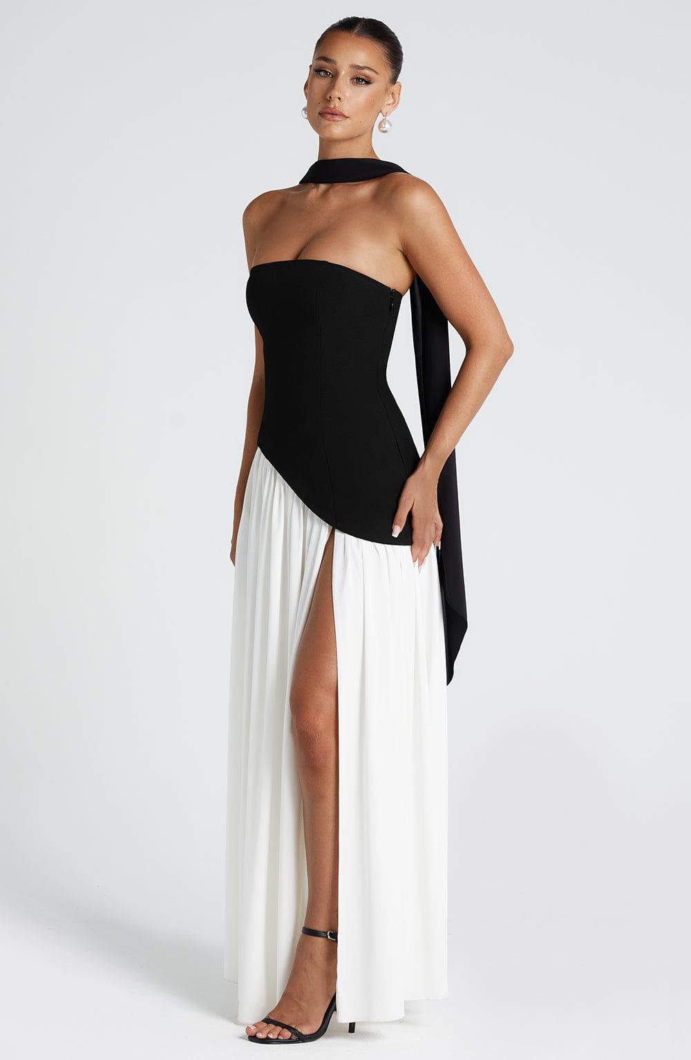 Vestido Feminino Longo Sem Alças Crepe – Mya