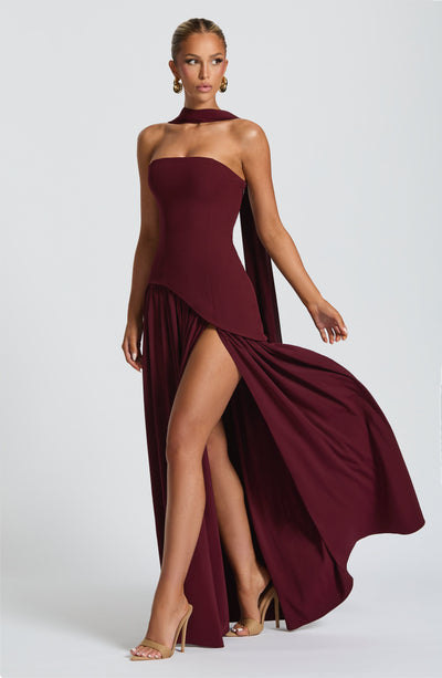 Vestido Feminino Longo Sem Alças Crepe – Mya