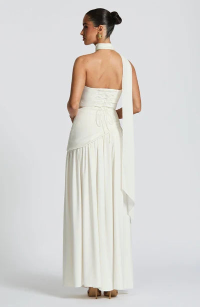 Vestido Feminino Longo Sem Alças Crepe – Mya