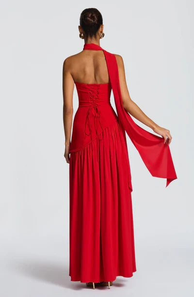 Vestido Feminino Longo Sem Alças Crepe – Mya