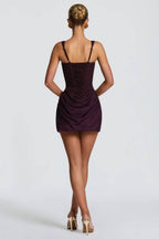 Vestido Feminino Curto Corset Drapeado – Chiara
