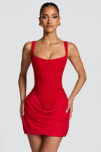 Vestido Feminino Curto Corset Drapeado – Chiara