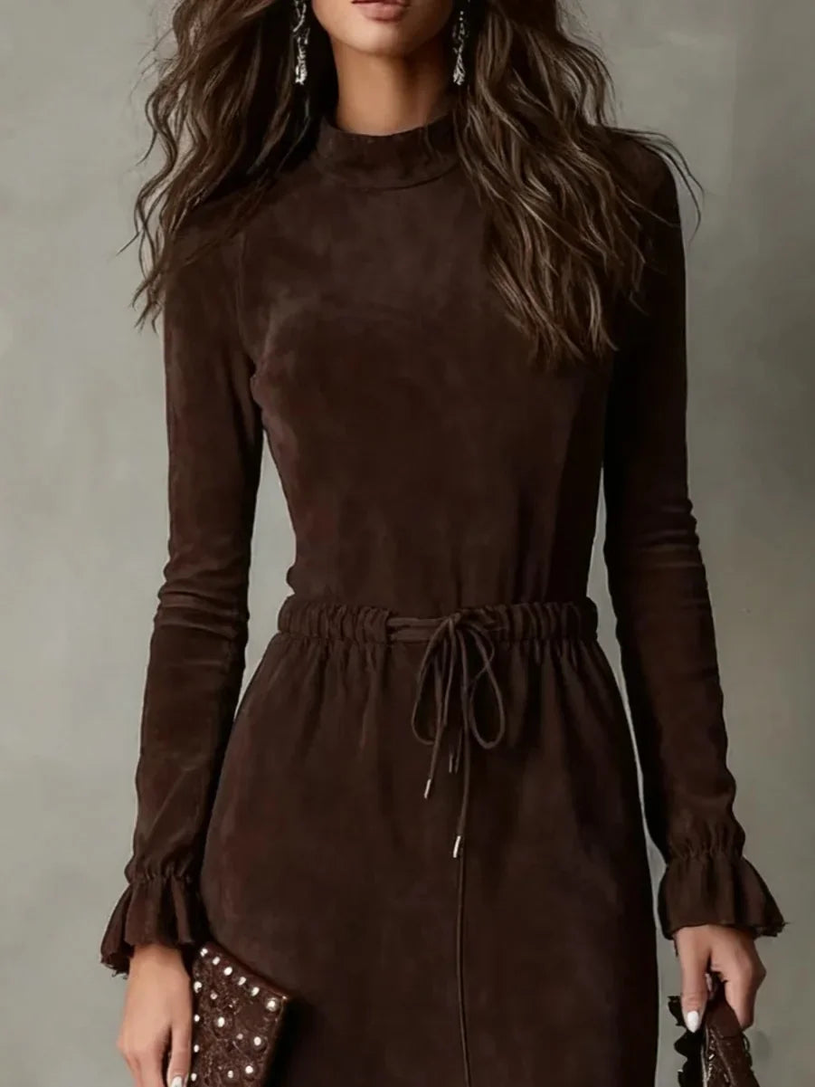 Vestido Longo Feminino Amarração na Cintura Camille