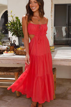 Vestido Feminino Midi Chiffon Alça Ajustável – Pauline