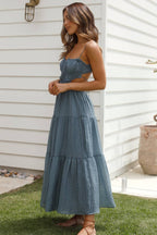Vestido Feminino Midi Chiffon Alça Ajustável – Pauline