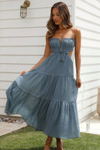 Vestido Feminino Midi Chiffon Alça Ajustável – Pauline