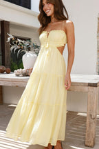 Vestido Feminino Midi Chiffon Alça Ajustável – Pauline