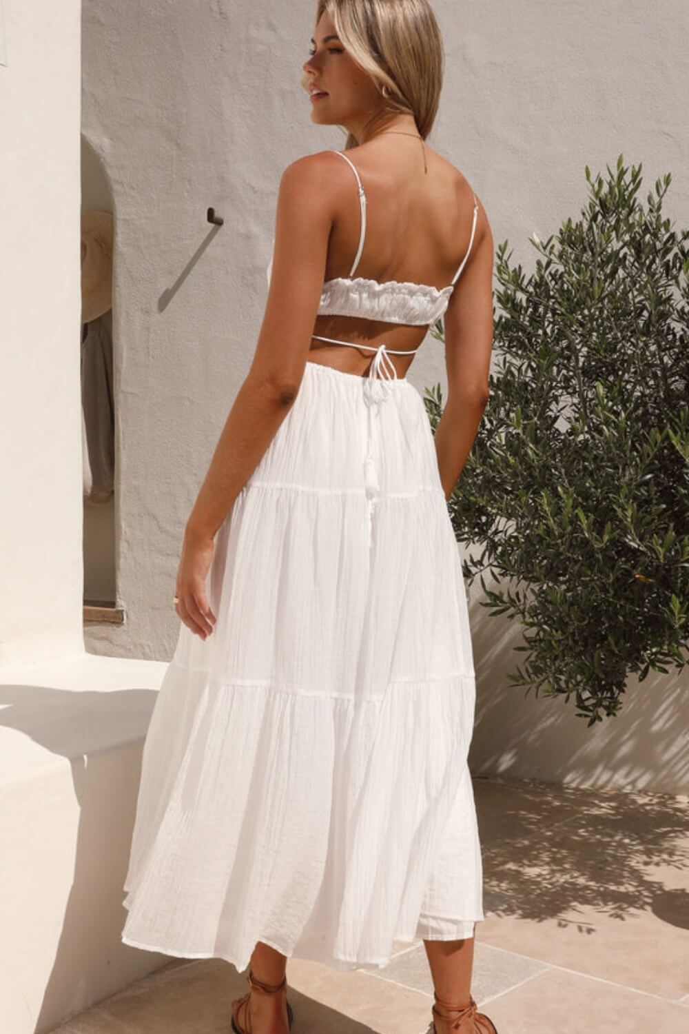Vestido Feminino Midi Chiffon Alça Ajustável – Pauline