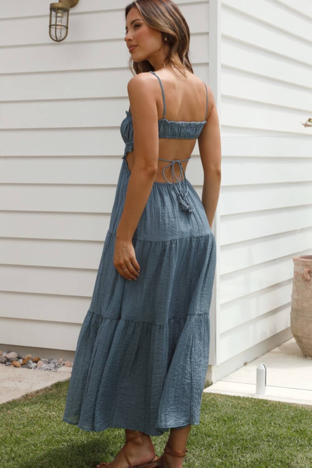 Vestido Feminino Midi Chiffon Alça Ajustável – Pauline